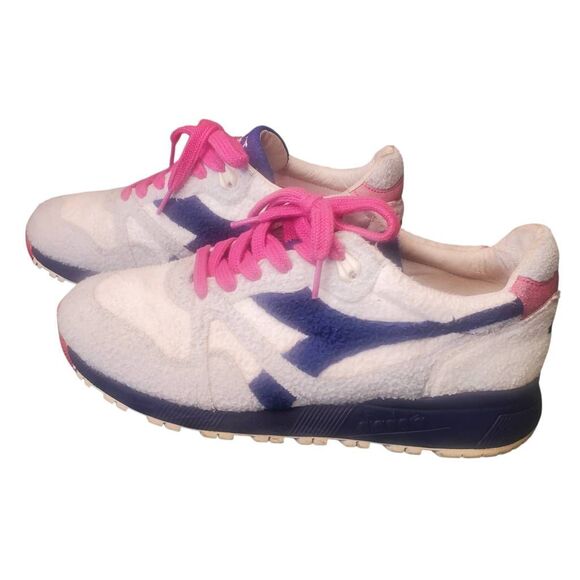 Diadora N9000 H LC23 Marshmallow Polartec Trainers Sneakers Pink Blue Mens 8.5 W